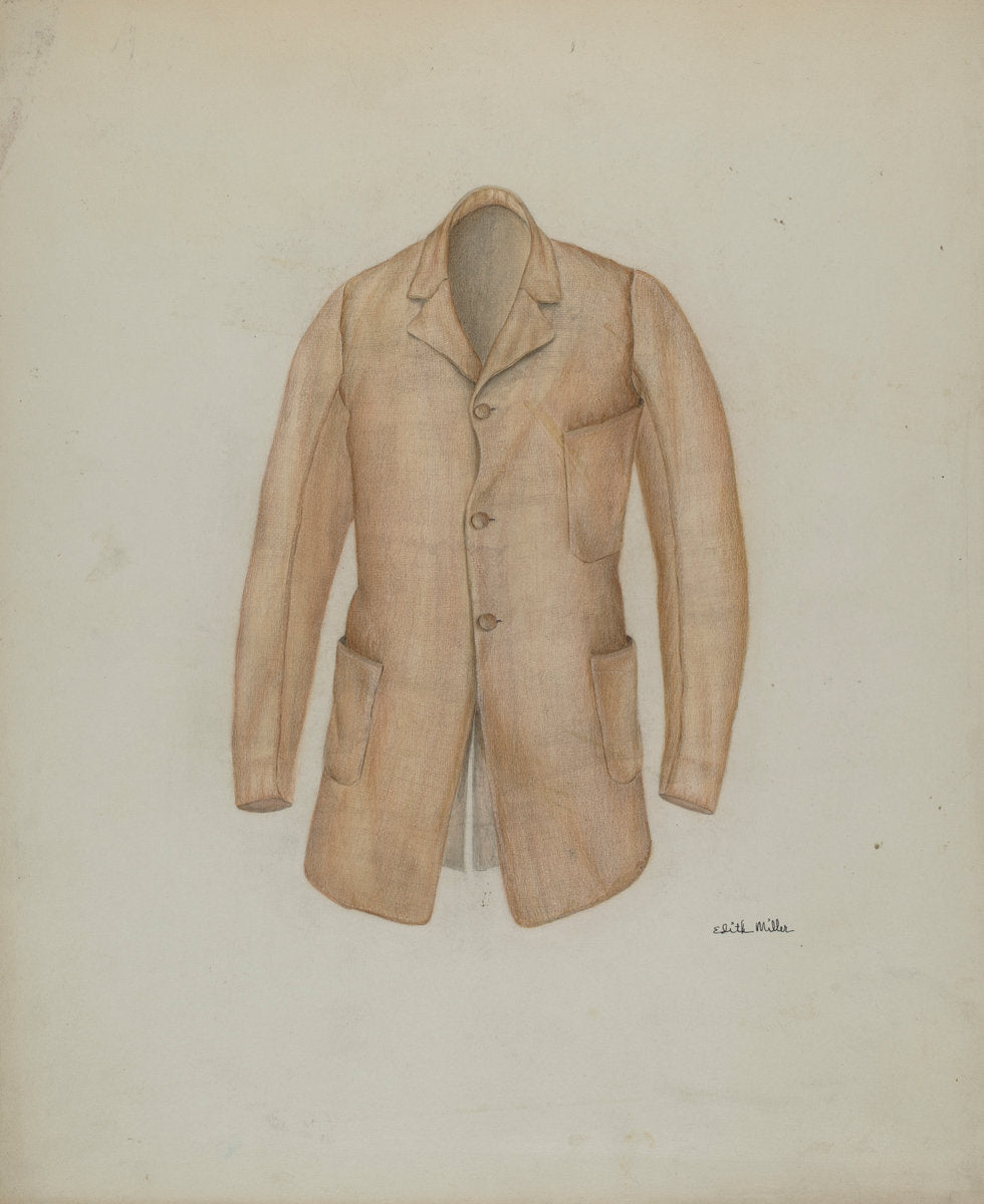Man's Sack Coat by Edith Miller (American, active c. 1935), 16X12"(A3)Poster Print