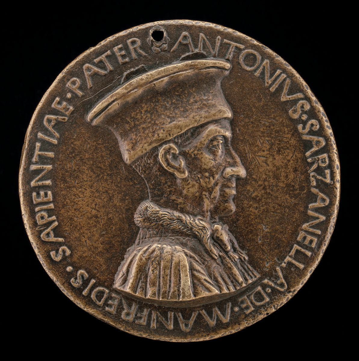 Antonio Sarzanella de' Manfredi, Este Diplomat [obverse] by Sperandio (Italian, c. 1425/1428  - c. 1504), 16X12"(A3)Poster Print