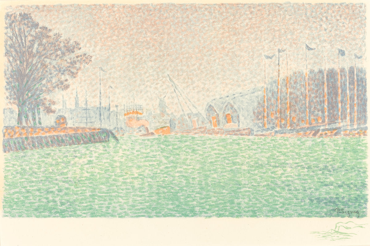 At Flushing (A Flessingue) by Paul Signac (French, 1863 - 1935), 16X12"(A3)Poster Print
