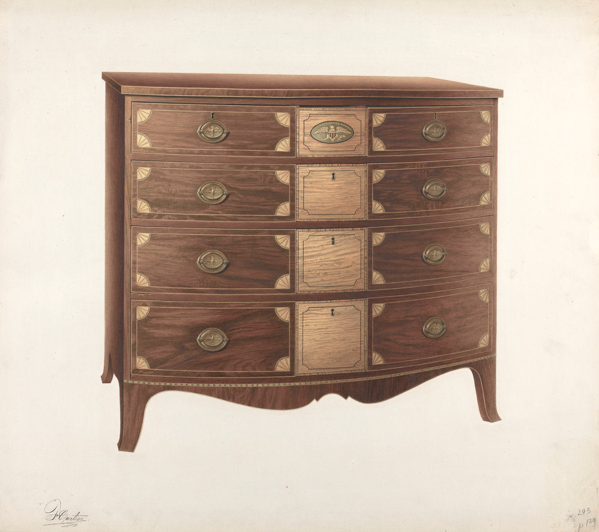 Chest of Drawers by Ferdinand Cartier (1892 - 1987), 16X12"(A3)Poster Print