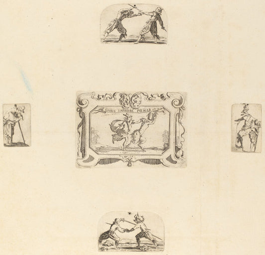 Soldiers by Stefano Della Bella (Italian, 1610 - 1664), 16X12"(A3)Poster Print