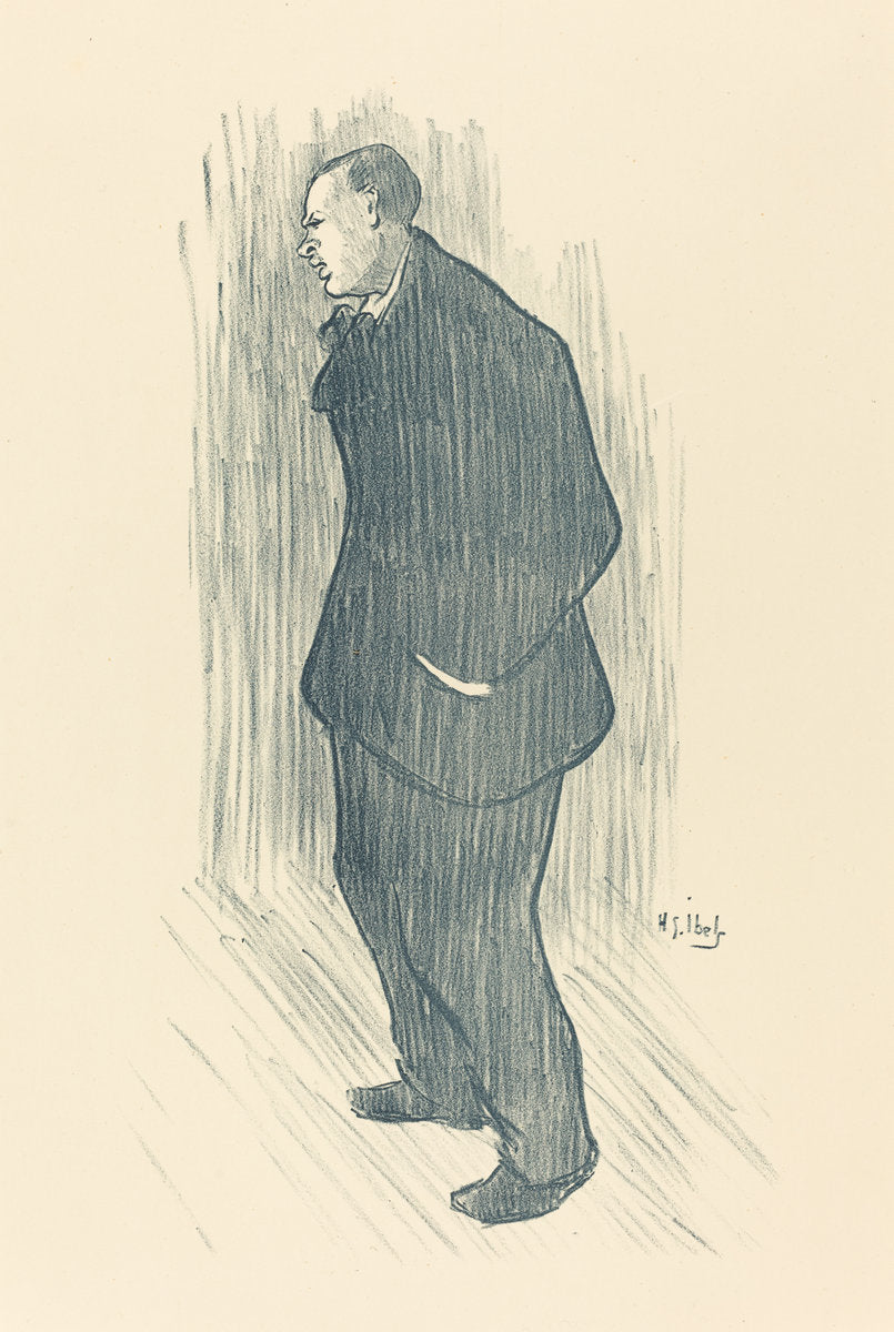 Actor by Henri-Gabriel Ibels (French, 1867 - 1936), 16X12"(A3)Poster Print