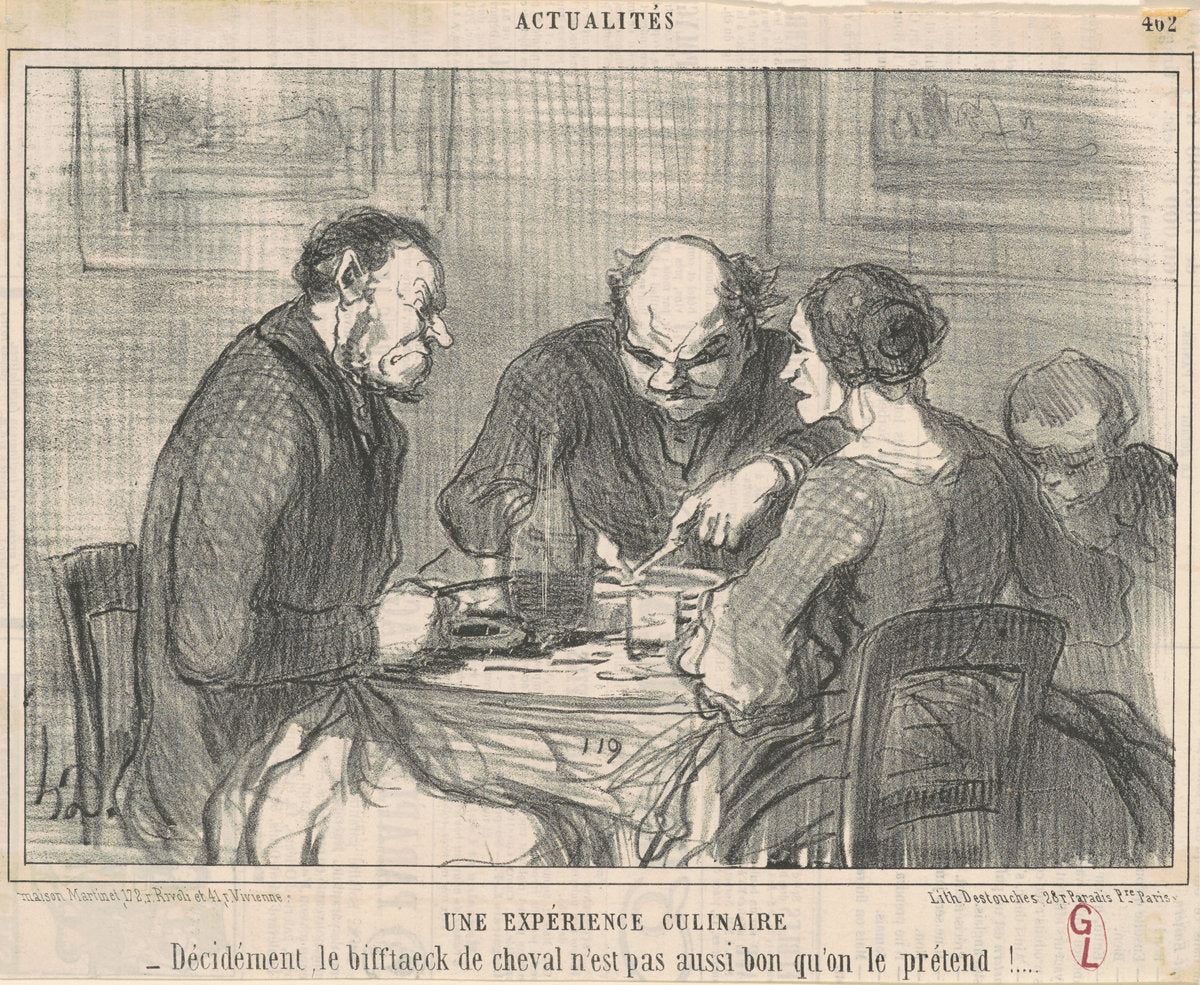 Une expèrience culinaire by Honoré Daumier (French, 1808 - 1879), 16X12"(A3)Poster Print