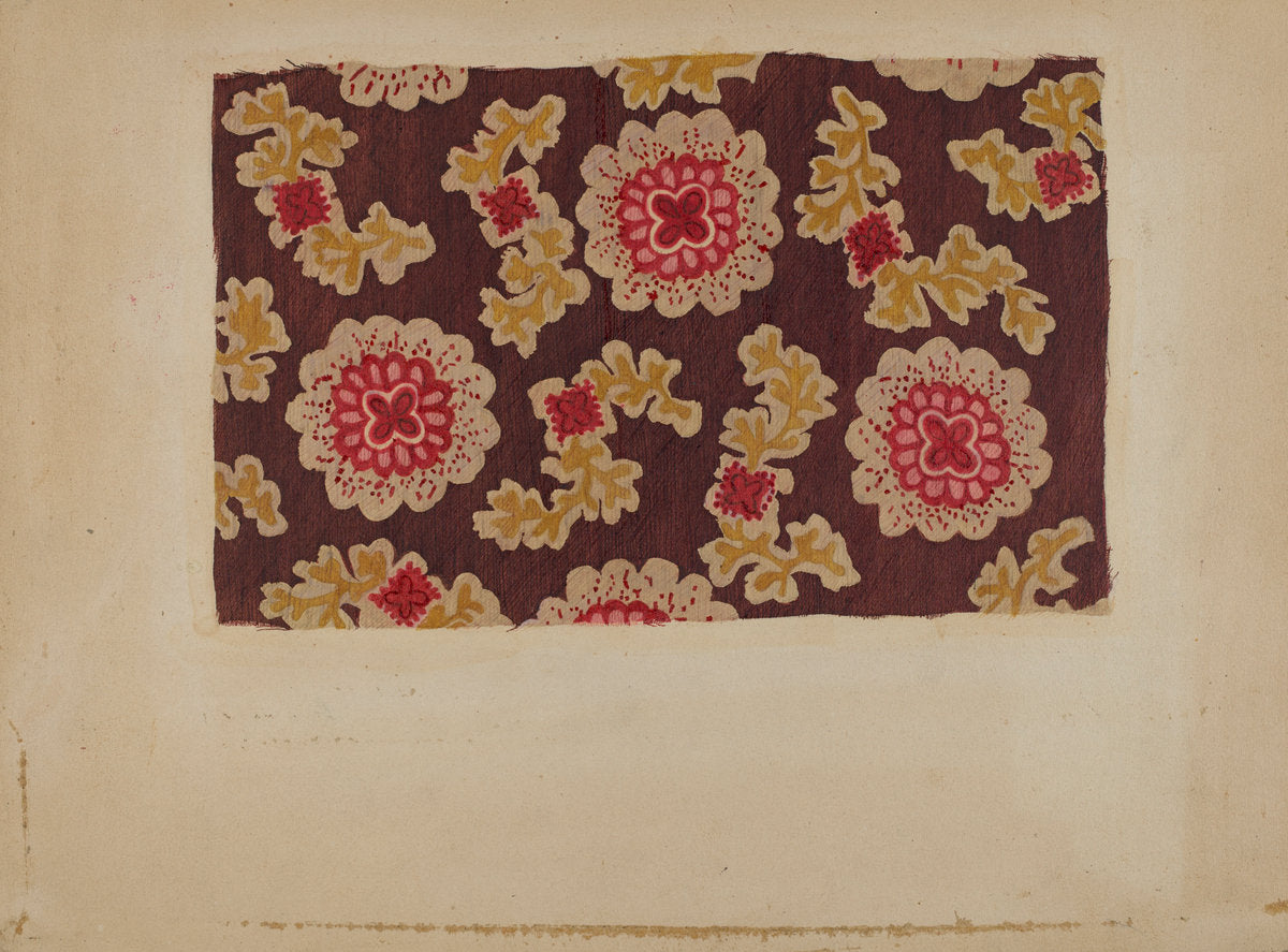 Block Printed Handkerchief by Dorothy Lacey (American, active c. 1935), 16X12"(A3)Poster Print