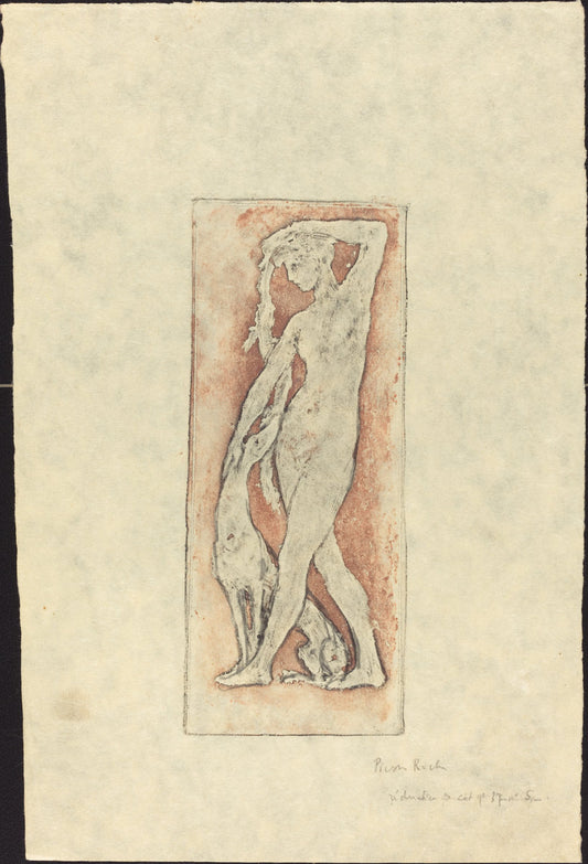 Diane au levrier (Diana and a Greyhound) by Pierre Roche (French, 1855 - 1922), 16X12"(A3)Poster Print