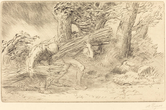 Fagot-gatherers (Les fagottiers) by Alphonse Legros (French, 1837 - 1911), 16X12"(A3)Poster Print