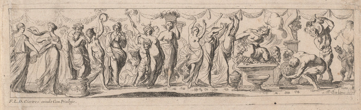 Sacrifice of a Satyr by Pierre Brebiette (French, 1598 - c. 1650), 16X12"(A3)Poster Print