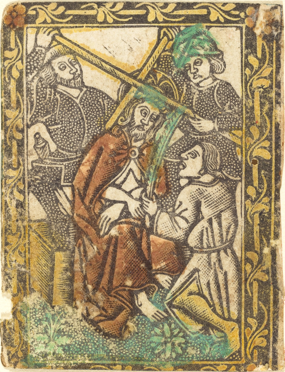 1460/1480 by Workshop of Master of the Borders with the Four Fathers of the Church (Christ Crowned with Thorns), 16X12"(A3)Poster Print