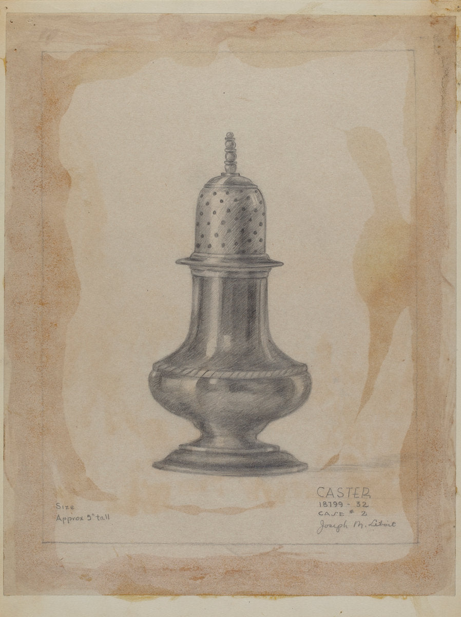 Silver Caster by Joseph Leboit (American, 1907 - 2002), 16X12"(A3)Poster Print