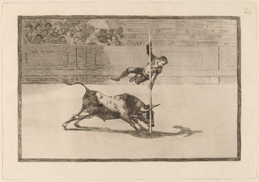Ligereza y atrevimiento de Juanito Apinani en la de Madrid (The Agility and Audacityof Juanito Apinani in the Ring at Madrid) by Francisco de Goya (Spanish, 1746 - 1828), 16X12"(A3)Poster Print
