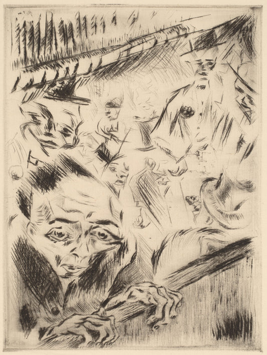 Robert in the Theater by Walter Gramatté (German, 1897 - 1929), 16X12"(A3)Poster Print