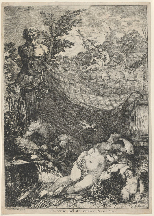 Bacchanal by Giovanni David (Italian, 1743 - 1790), 16X12"(A3)Poster Print