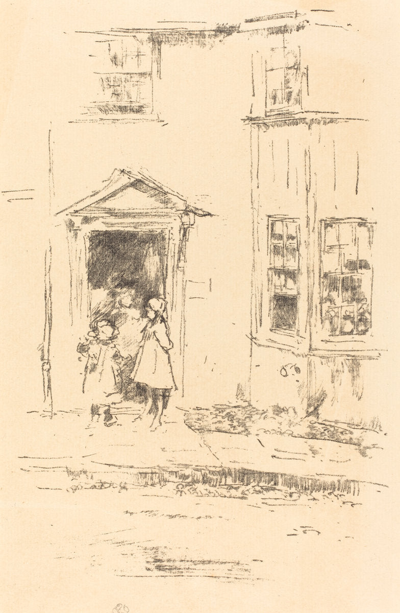 The Little Doorway, Lyme Regis by James McNeill Whistler (American, 1834 - 1903), 16X12"(A3)Poster Print