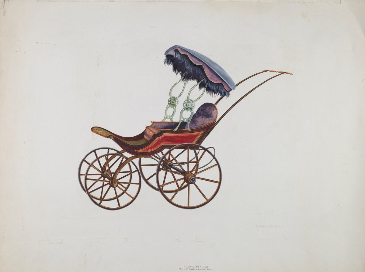 Baby Buggy by Einar Heiberg (American, active c. 1935), 16X12"(A3)Poster Print