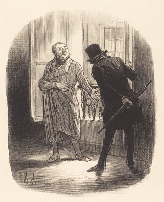 Ce logement est un peu cher, pour la place Royale... by Honoré Daumier (French, 1808 - 1879), 16X12"(A3)Poster Print