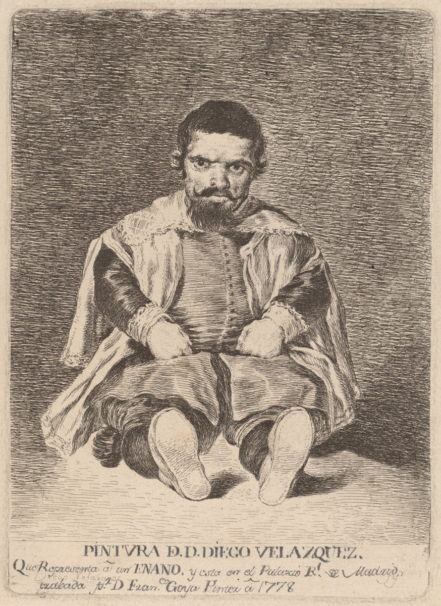 Un enano (A Dwarf) by Francisco de Goya after Diego Velázquez (Spanish, 1746 - 1828), 16X12"(A3)Poster Print