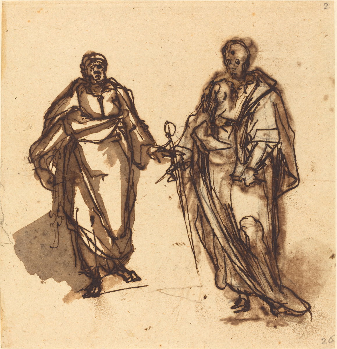 Saints Peter and Paul by Cherubino Alberti (Roman, 1553 - 1615), 16X12"(A3)Poster Print