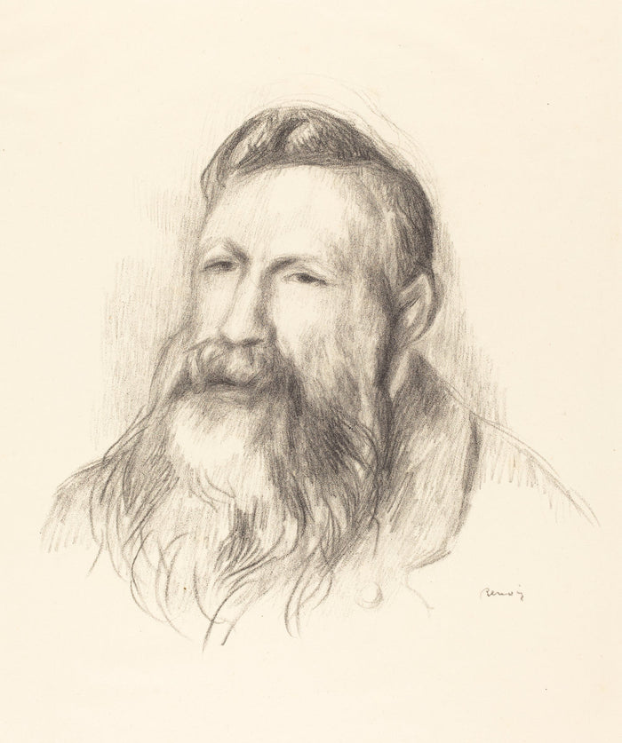 Auguste Rodin by Auguste Renoir (French, 1841 - 1919), 16X12