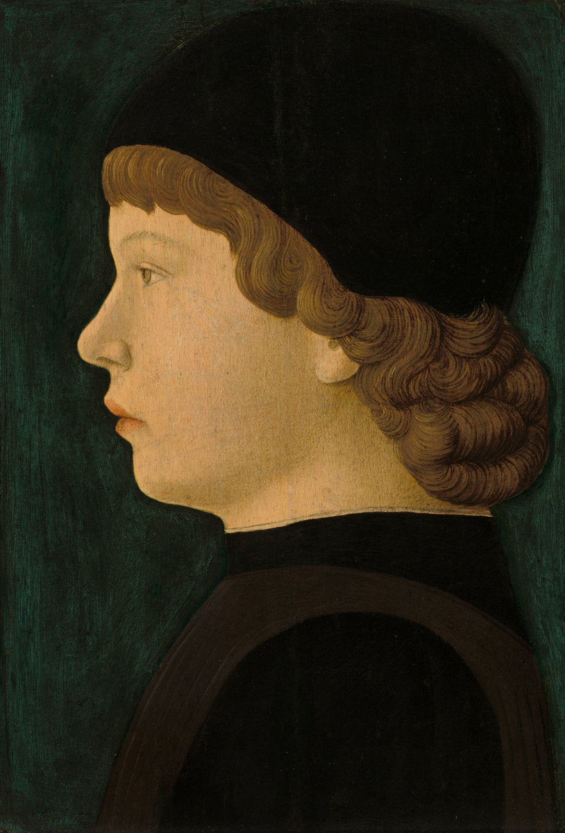 c. 1460/1470 by North Italian 15th Century (Profile Portrait of a Boy), 16X12"(A3)Poster Print