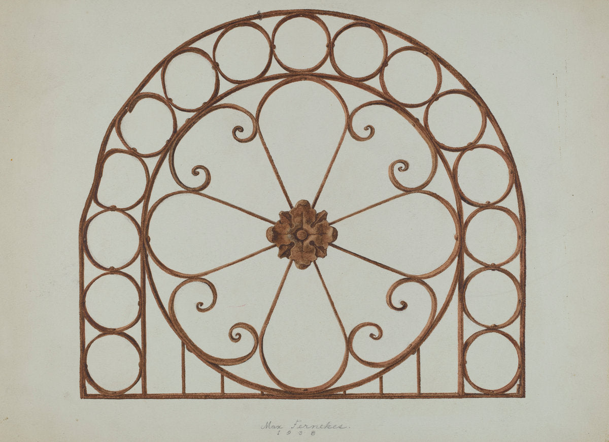 Arch Grill by Max Fernekes (American, 1905 - 1984), 16X12"(A3)Poster Print
