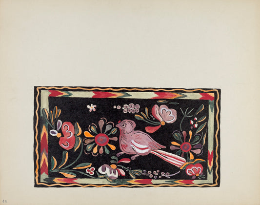 1935/1942 by American 20th Century (Plate 44: Painted Chest Design: From Portfolio "Spanish Colonial Designs of New Mexico"), 16X12"(A3)Poster Print