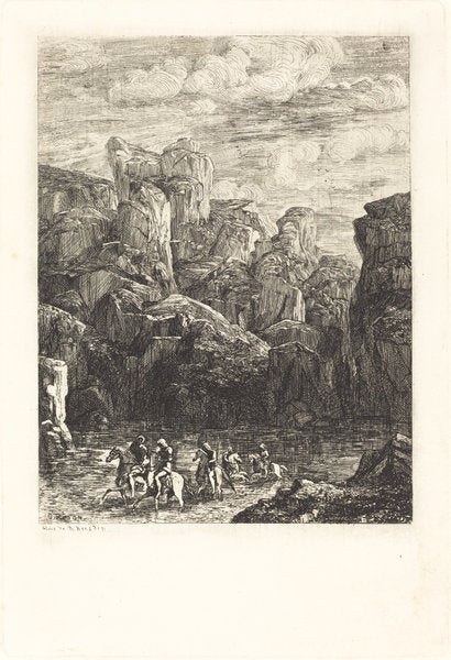 Le Gue (The Ford) by Odilon Redon (French, 1840 - 1916), 16X12"(A3)Poster Print