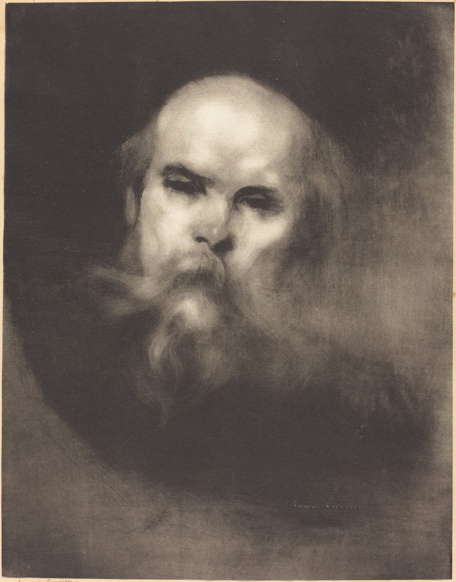 Paul Verlaine by Eugène Carrière (French, 1849 - 1906), 16X12"(A3)Poster Print