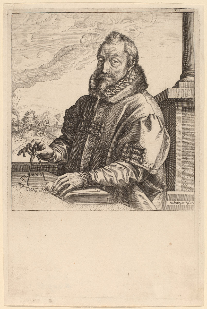 Christoph Plantin by Hendrik Goltzius (Dutch, 1558 - 1617), 16X12"(A3)Poster Print