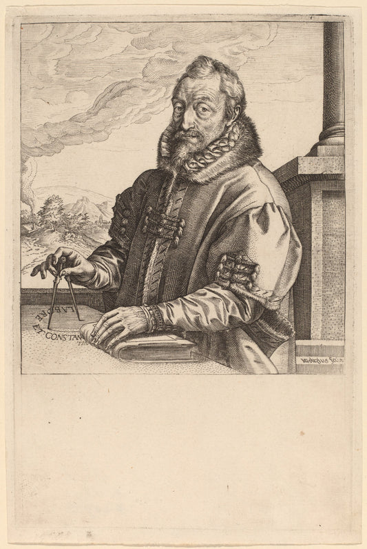 Christoph Plantin by Hendrik Goltzius (Dutch, 1558 - 1617), 16X12"(A3)Poster Print