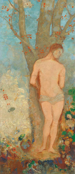 Saint Sebastian by Odilon Redon (French, 1840 - 1916), 16X12"(A3)Poster Print