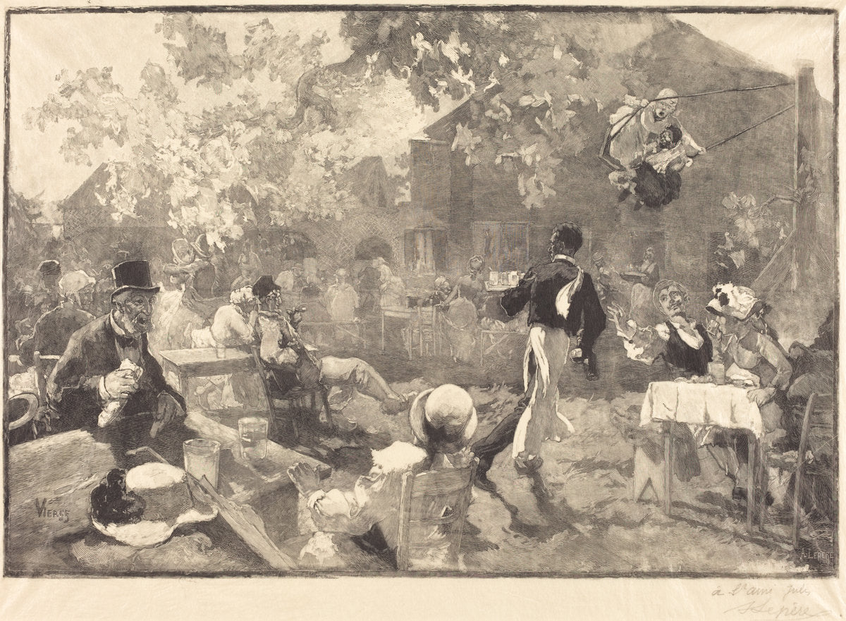 Au coq des bruyeres by Auguste Lepère after Daniel Vierge (French, 1849 - 1918), 16X12"(A3)Poster Print