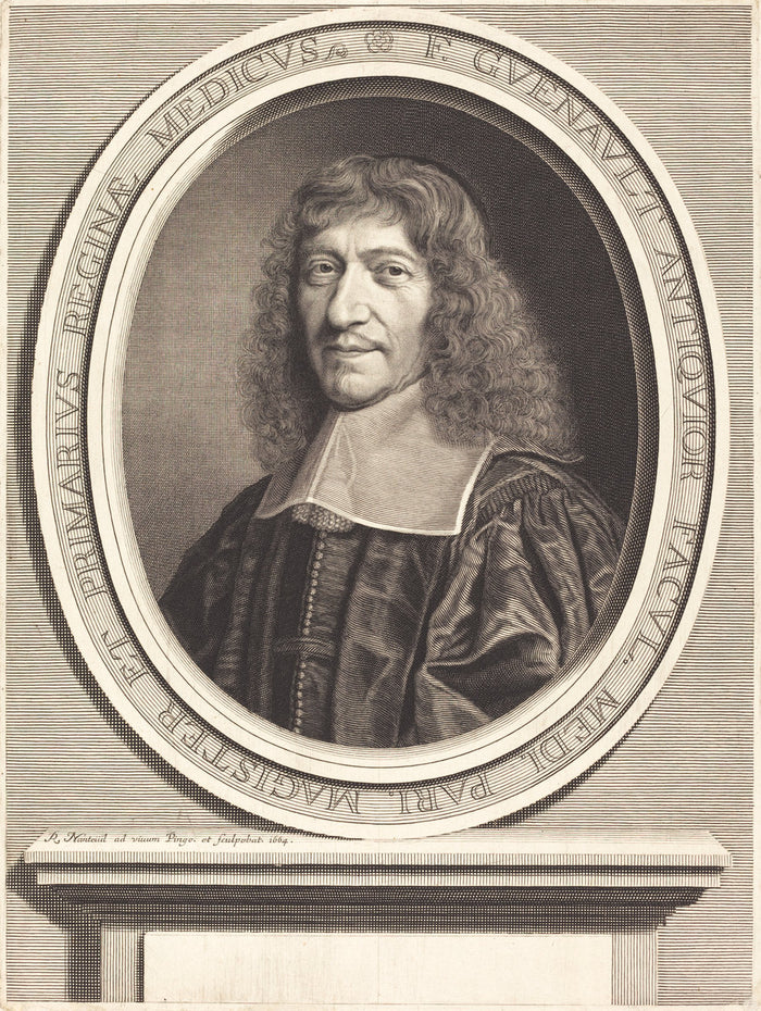 Francois Guenault by Robert Nanteuil (French, 1623 - 1678), 16X12