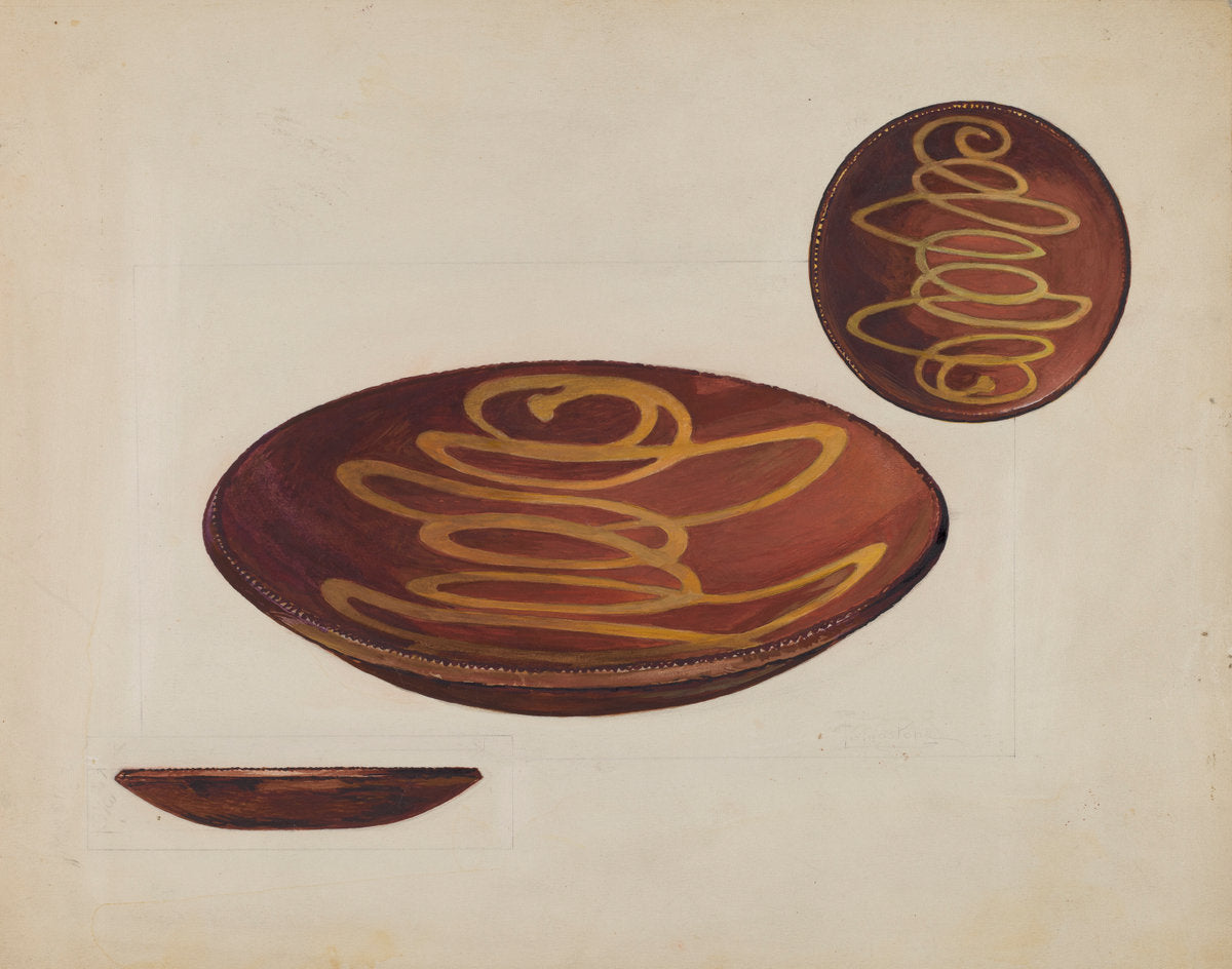 Pie Plate by Rolland Livingstone (American, active c. 1935), 16X12"(A3)Poster Print