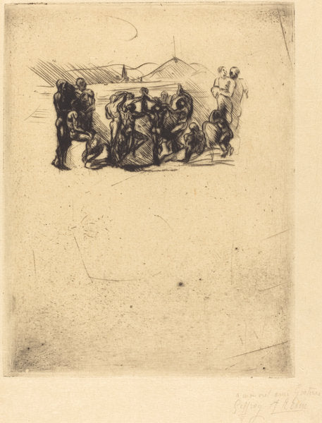 La Ronde by Auguste Rodin (French, 1840 - 1917), 16X12"(A3)Poster Print