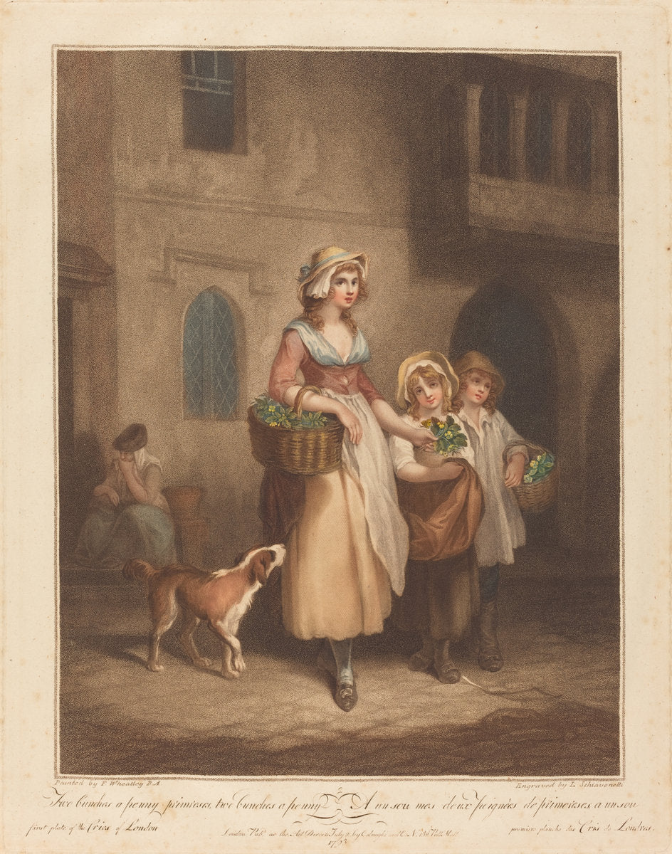 Two Bunches a Penny, Primroses by Luigi Schiavonetti after Francis Wheatley (Italian, 1765 - 1810), 16X12"(A3)Poster Print
