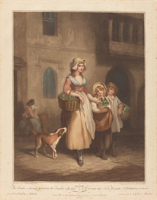 Two Bunches a Penny, Primroses by Luigi Schiavonetti after Francis Wheatley (Italian, 1765 - 1810), 16X12"(A3)Poster Print
