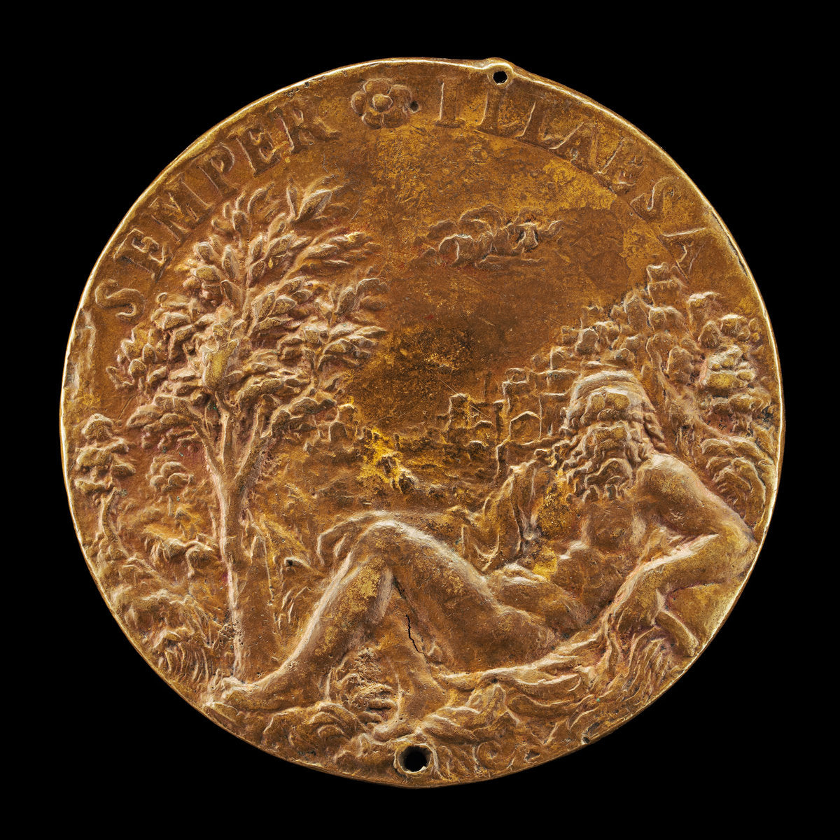 c. 1550 by Italian 16th Century (River-god Mincio [reverse]), 16X12"(A3)Poster Print