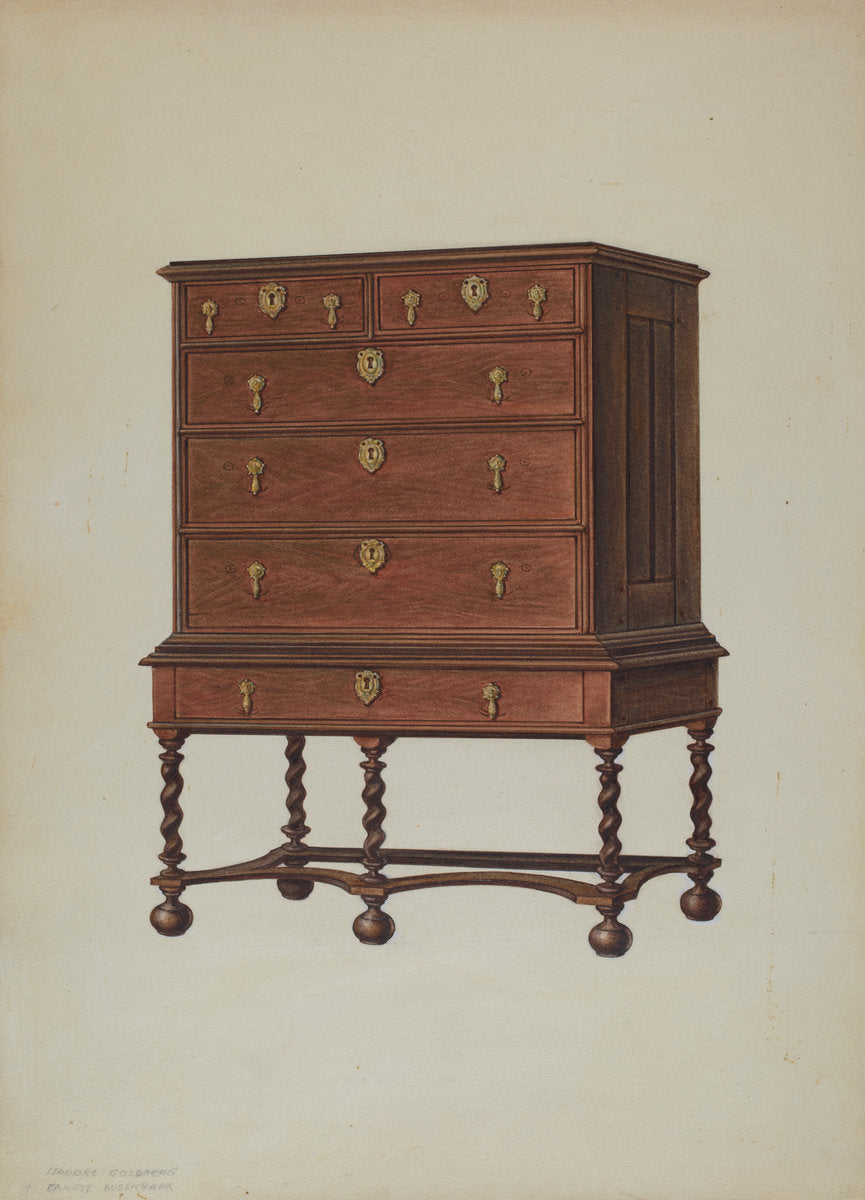 Highboy by Isadore Goldberg and Ernest Busenbark (American, active c. 1935), 16X12"(A3)Poster Print