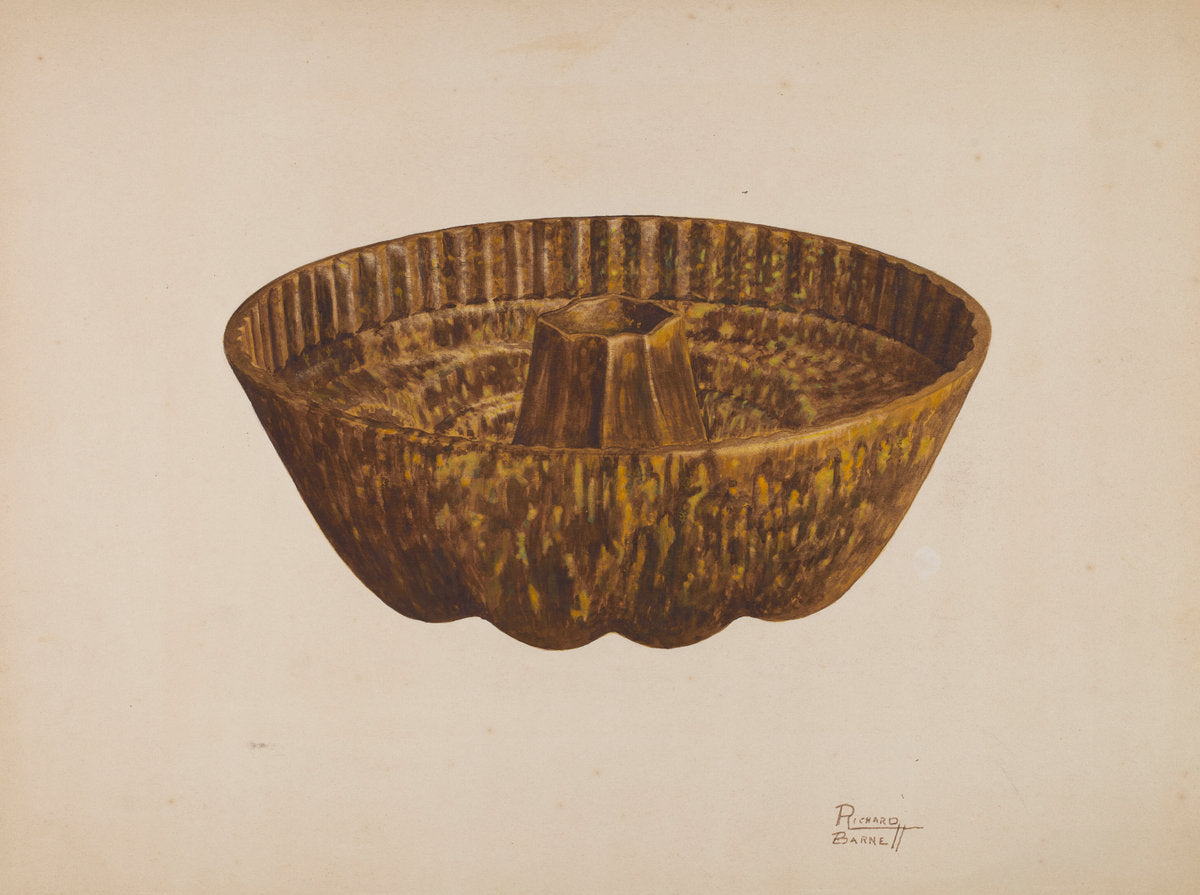 Cake Mold by Richard Barnett (American, active c. 1935), 16X12"(A3)Poster Print