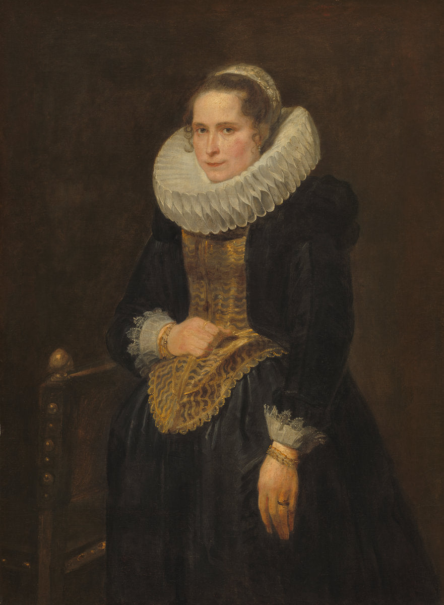 Portrait of a Flemish Lady by Sir Anthony van Dyck (Flemish, 1599 - 1641), 16X12"(A3)Poster Print