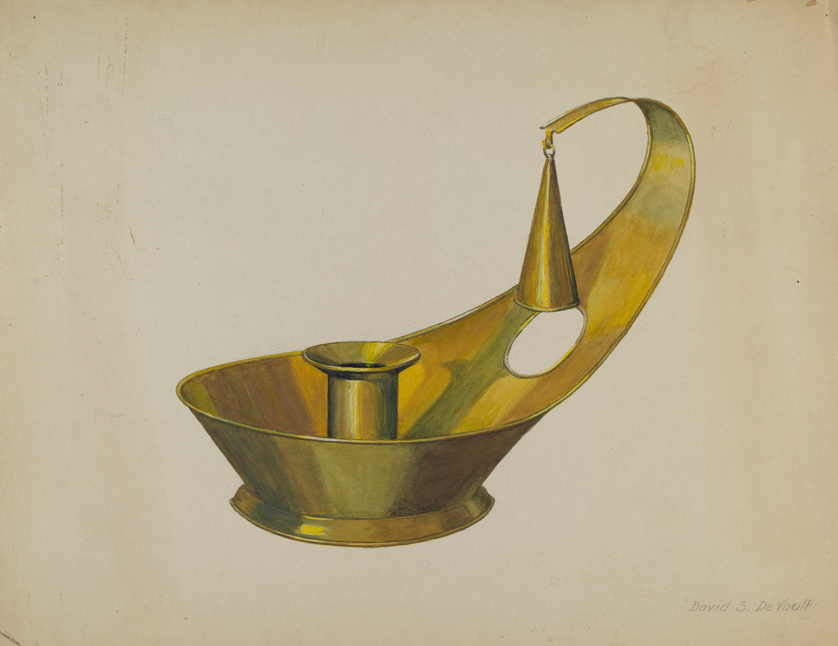 Candle Holder by David S. De Vault (American, active c. 1935), 16X12"(A3)Poster Print