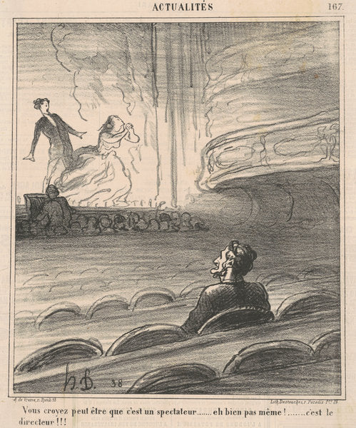 Vous croyez peut être que c'est un spectateur... by Honoré Daumier (French, 1808 - 1879), 16X12"(A3)Poster Print