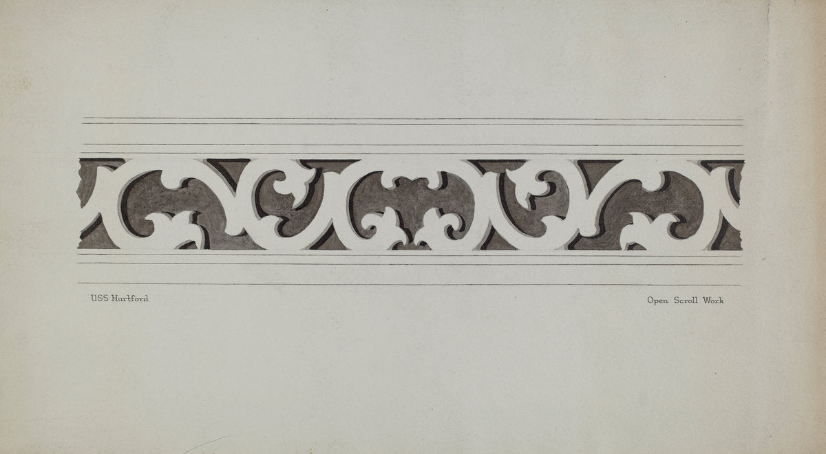 Scroll Work by Margaret Gordon (American, active c. 1935), 16X12"(A3)Poster Print