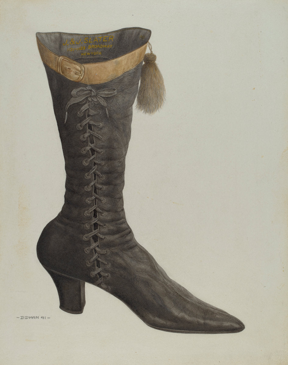 Lady's Boot by Dorothy Dwin (American, active c. 1935), 16X12"(A3)Poster Print