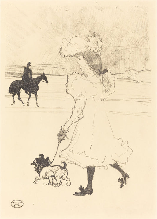 In the Woods (Au bois) by Henri de Toulouse-Lautrec (French, 1864 - 1901), 16X12"(A3)Poster Print
