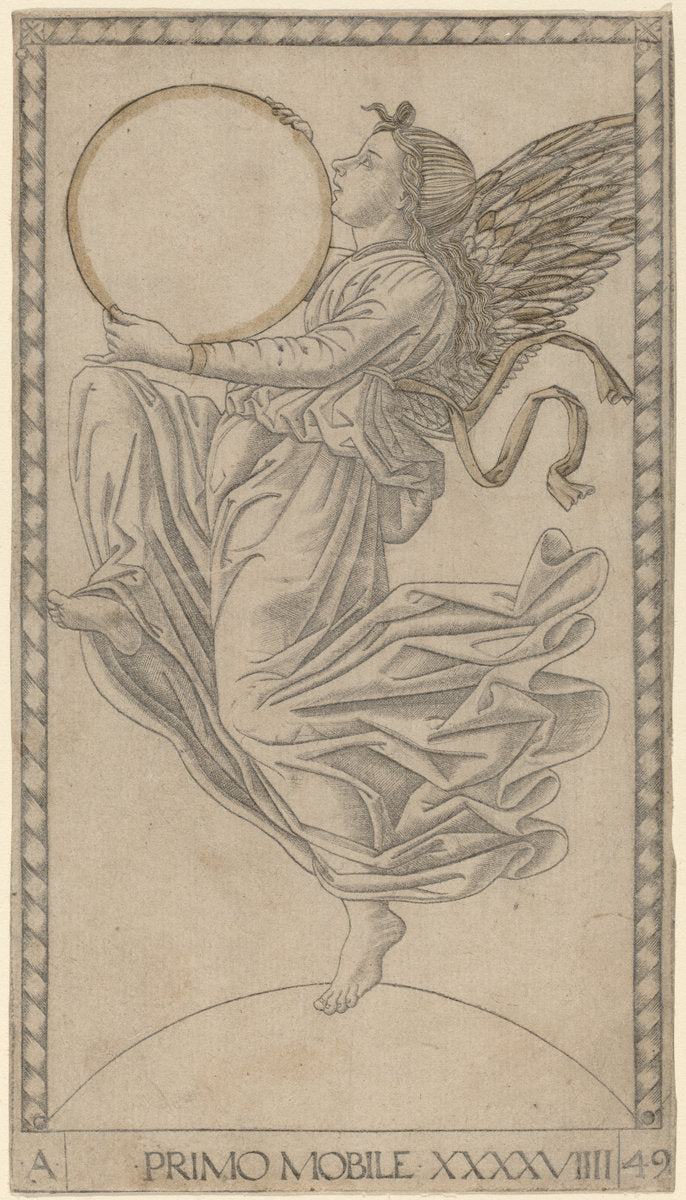 Primo Mobile (Prime Mover) by Master of the E-Series Tarocchi (Italian, active c. 1465), 16X12"(A3)Poster Print