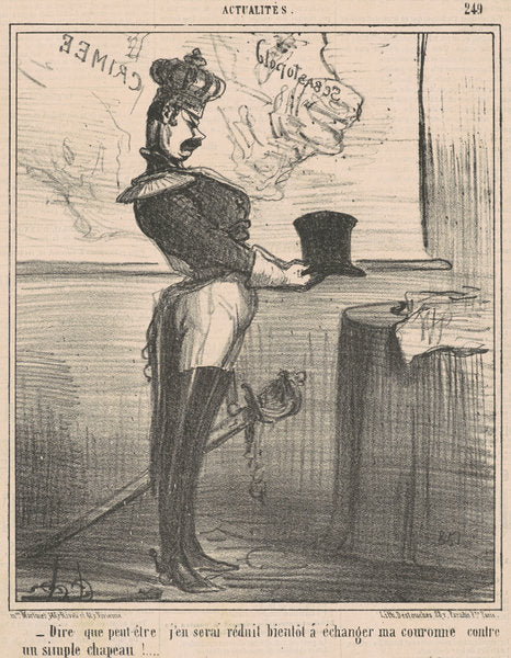 Dire que peut-être j'en serai réduit ... by Honoré Daumier (French, 1808 - 1879), 16X12"(A3)Poster Print