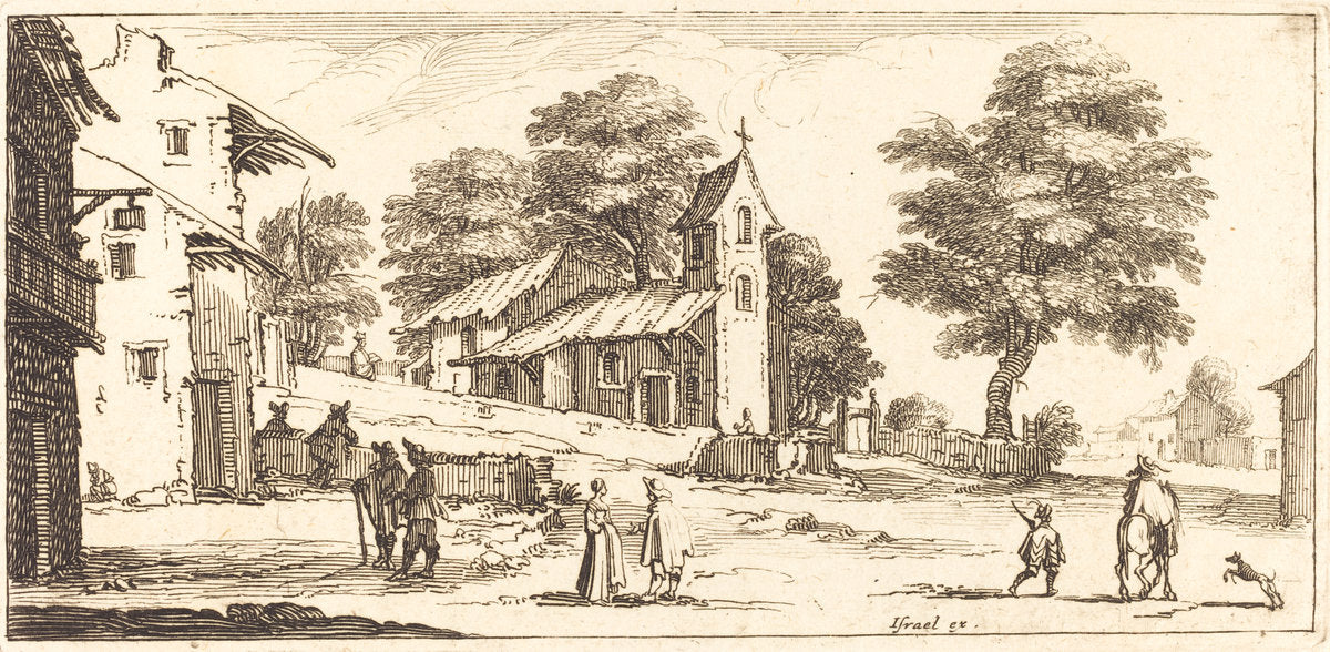 in or after 1635 by after Jacques Callot (A Church), 16X12"(A3)Poster Print