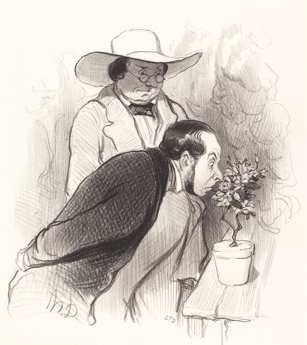 Un Triomphe de botaniste by Honoré Daumier (French, 1808 - 1879), 16X12"(A3)Poster Print