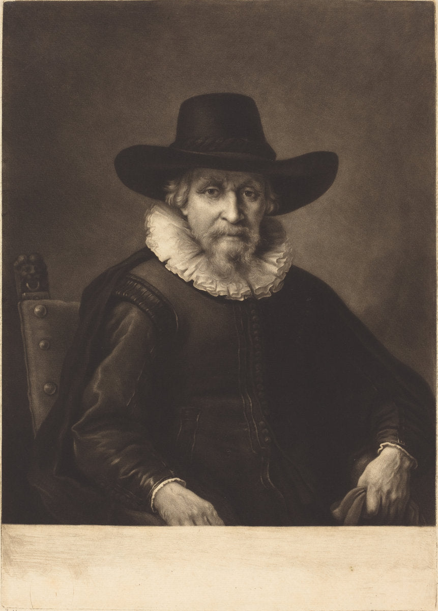 The Burgomaster by Richard Houston after Rembrandt van Rijn (Irish, 1721 - 1775), 16X12"(A3)Poster Print